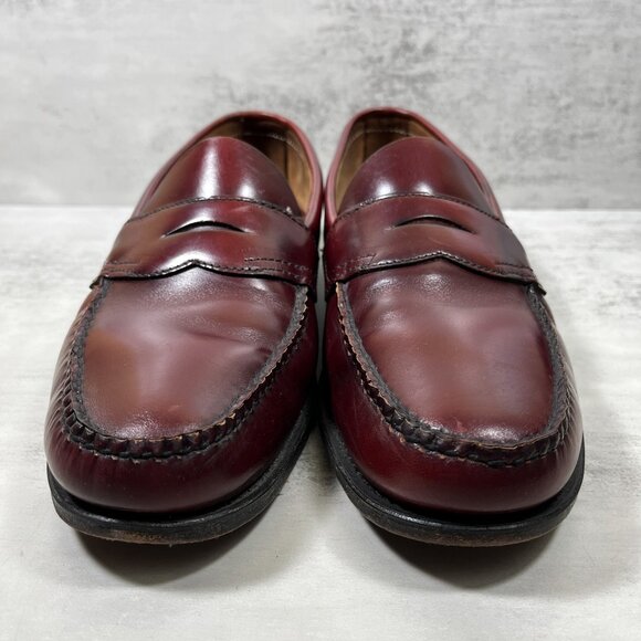 GH Bass & Co Weejuns USA Made Leather Penny Loafers - Men's Size 12 - Burgundy - Picture 3 of 9